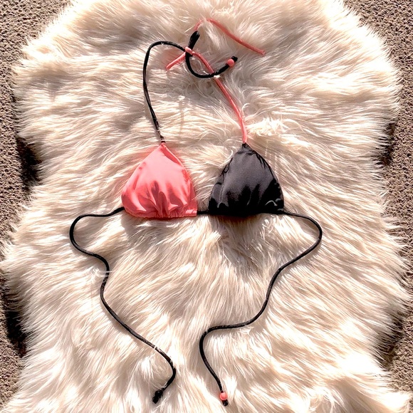 Victoria’s Secret Colorblock Triangle Padded Bikini Top Swimsuit - Picture 1 of 9